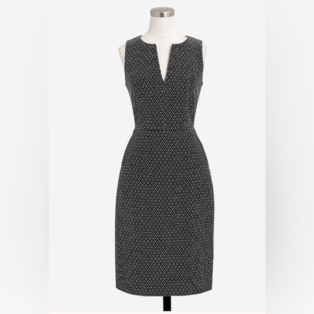 J. Crew Black and White Patterned Mini Dress
